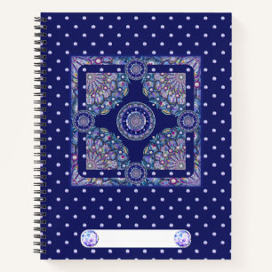 Blue Rosace Notebook