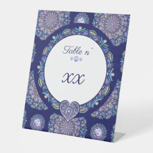 Blue Rosace Pedestal Sign