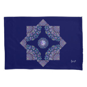 Blue Rosace Pillowcase