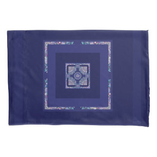 Blue Rosace Pillowcase