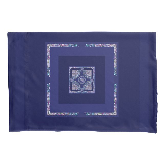 Blue Rosace Pillowcase (Front)
