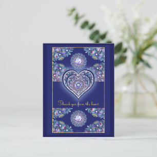 Blue Rosace Postcard