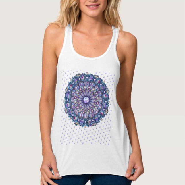Blue Rosace  Singlet (Front)