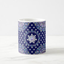 Blue rosace & snowflake