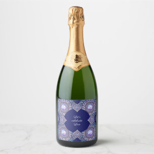 Blue Rosace Sparkling Wine Label