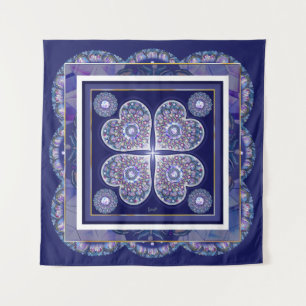 Blue Rosace Tapestry