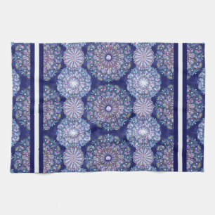 Blue Rosace Tea Towel
