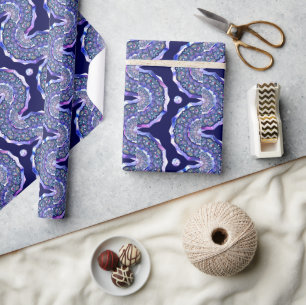 Blue Rosace Wrapping Paper