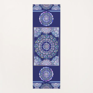Blue Rosace  Yoga Mat