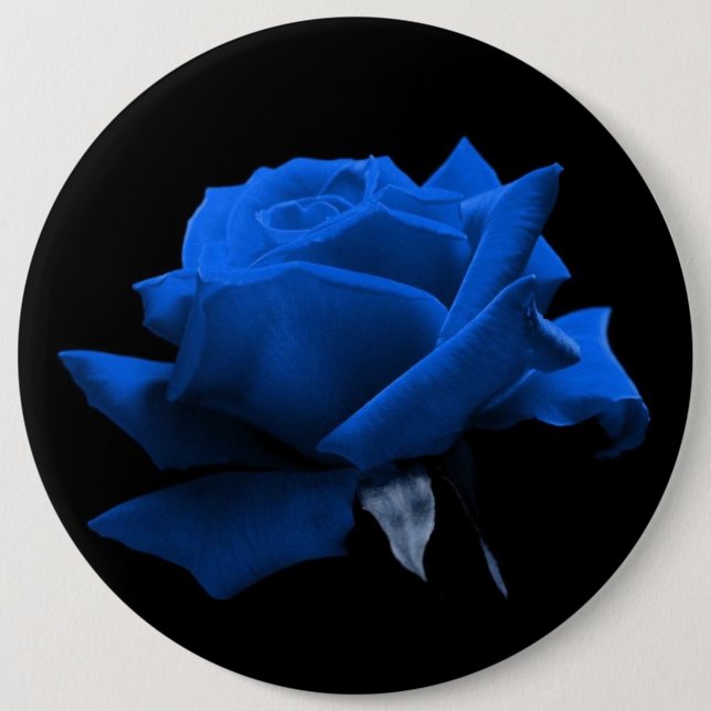 Blue Rose 6 Cm Round Badge (Front)