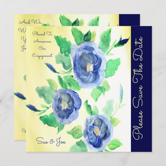 Blue Rose Artsy  Announcement (Front/Back)