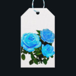 Blue rose blue flowers gift tags<br><div class="desc">Romantic soft pink white roses wedding invitations,  perfect for anytime during the year! - background colour is customisable!</div>