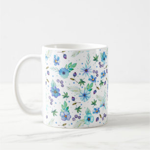 Blue rose coffee mug