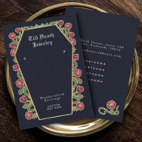 Blue Rose Coffin Gothic Earring Display