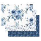 Blue Rose Congratulations Wrapping Paper Sheets