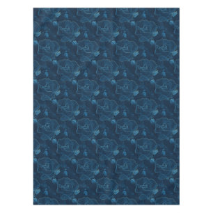blue rose contour tablecloth
