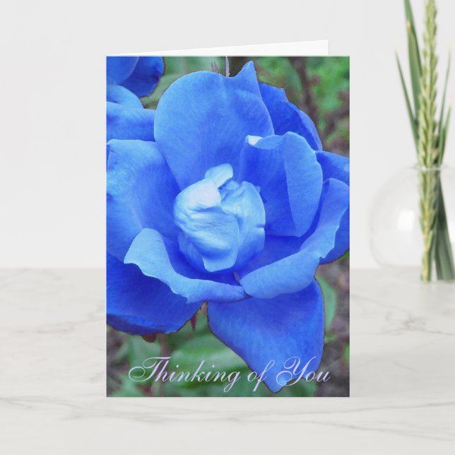 Blue Rose customisable card (Front)