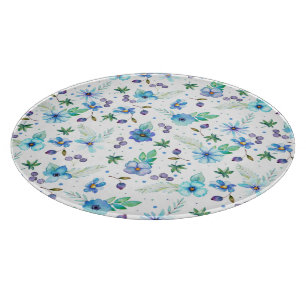 Blue rose cutting board