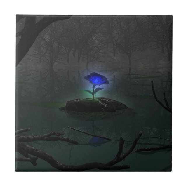 Blue Rose Decorative Tile (Front)