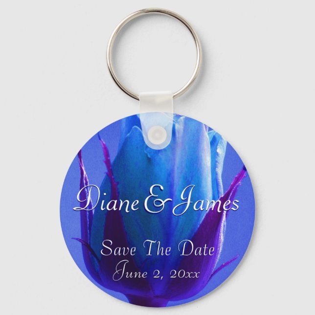 Blue Rose Delight Key Ring (Front)