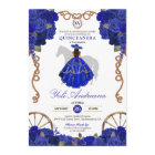 Blue Rose Floral Western Charra Quinceañera