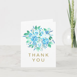 Blue Rose Generic Thank You Card