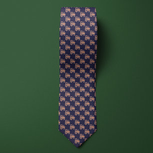 Blue & Rose Gold Farmers Tractor Tie