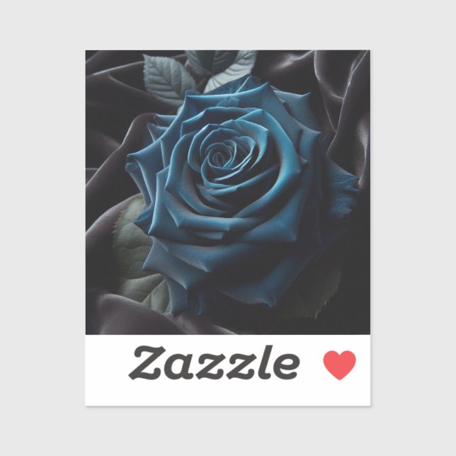 Blue Rose on Black Velvet (Sheet)