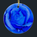 Blue Rose Ornament Personalised Rose Decorations<br><div class="desc">Romantic Rose Ornaments Personalised Holiday Blue Rose Classic Flower Decorations Your Name Here Sympathy Keepsake Wedding Keepsake Customisable Romantic Blue Rose Christmas Ornaments, Rose Gifts Hanukkah Neutral Holiday Decorations Rose Ornaments Keepsakes & Gifts for Weddings Anniversary I Love You Any Day Blue Rose Decorations for Friend Family Men Women Kids...</div>