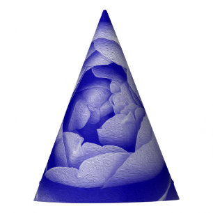 Blue rose party hat