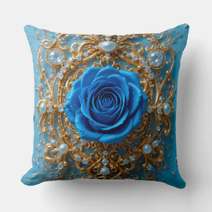 💙 Blue Rose Pearl Design For Glam Interiors 💙 Cushion