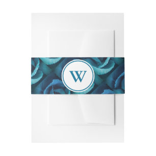 BLUE ROSE Personalised Business Invitation Belly Band