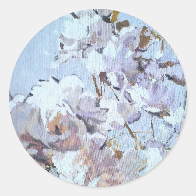 Blue Rose Petals Fullmoons Stickers (Front)