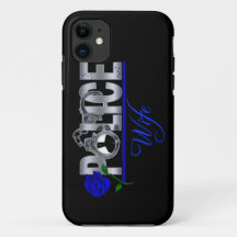 Blue Rose POLICE WIFE iPhone 5 Case