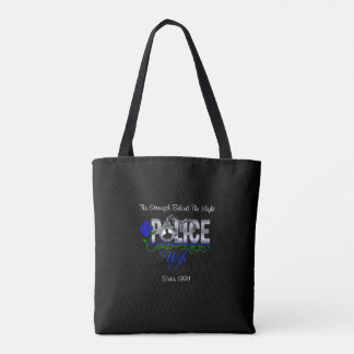 Blue Rose Police Wife Tote Bag