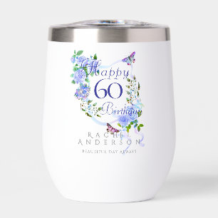 Blue Rose Ribbon 60th Birthday