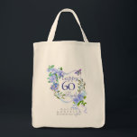 Blue Rose Ribbon 60th Birthday Tote Bag<br><div class="desc">Lovely and elegant rose with butterfly.</div>