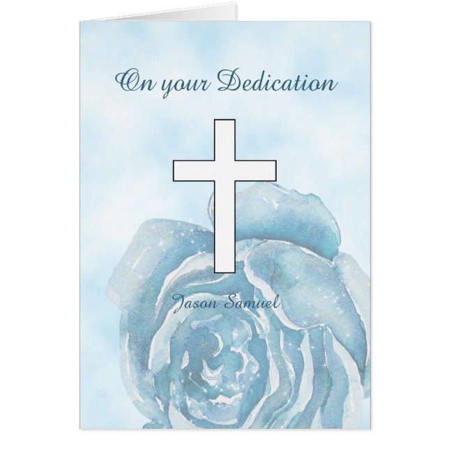 Blue rose sparkle Dedication (Front)