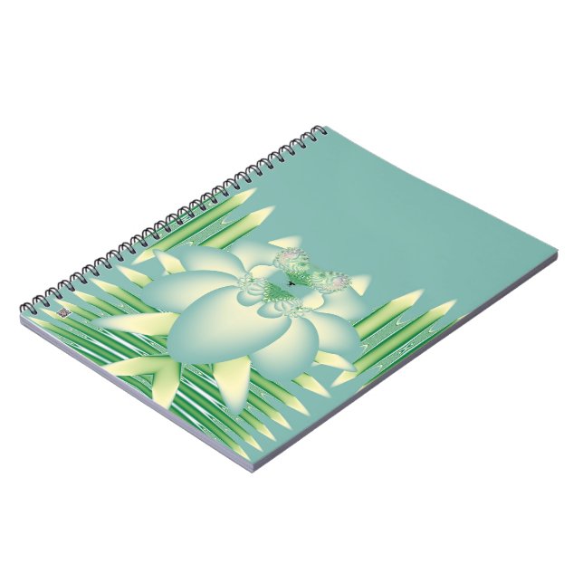Blue Rose Spiral Notebook (Left Side)
