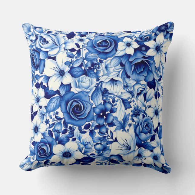blue rose symphony pillow (Front)