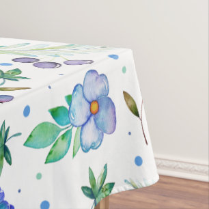 Blue rose tablecloth