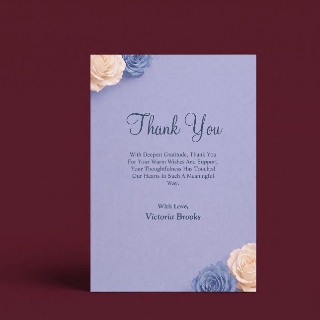 Blue Rose Thank You Card (Creator Uploaded)