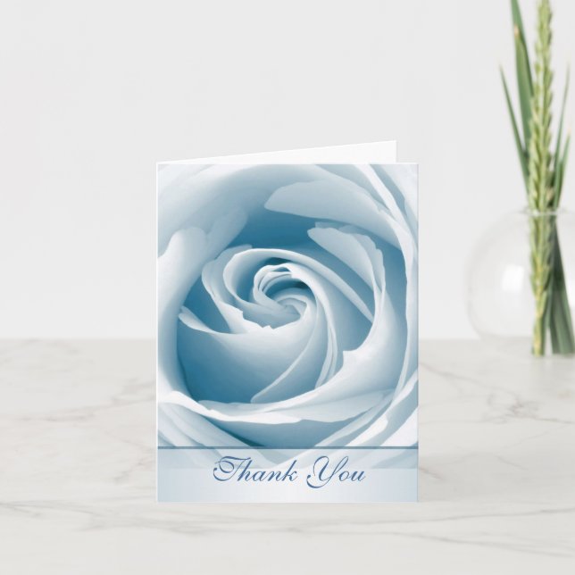 Blue rose Thank You Card (Front)