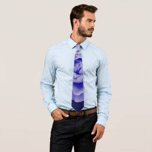 Blue rose tie