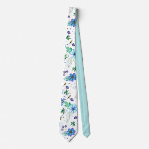 Blue rose tie