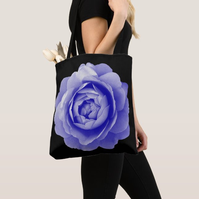 Blue rose tote bag (Close Up)
