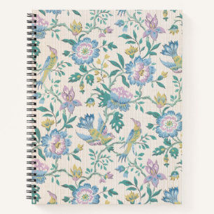 Blue Rose Vine Floral Birds,Vintage Pattern Notebook