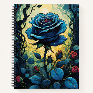 Blue Rose Vines 1 Notebook