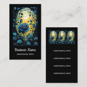 Blue Rose Vines 2  Business Card