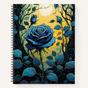 Blue Rose Vines 2 Notebook